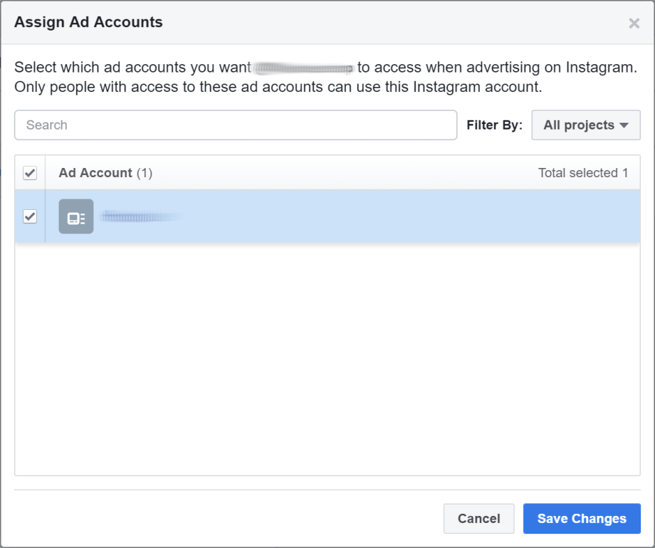 Facebook Business - Assign Ad Accounts
