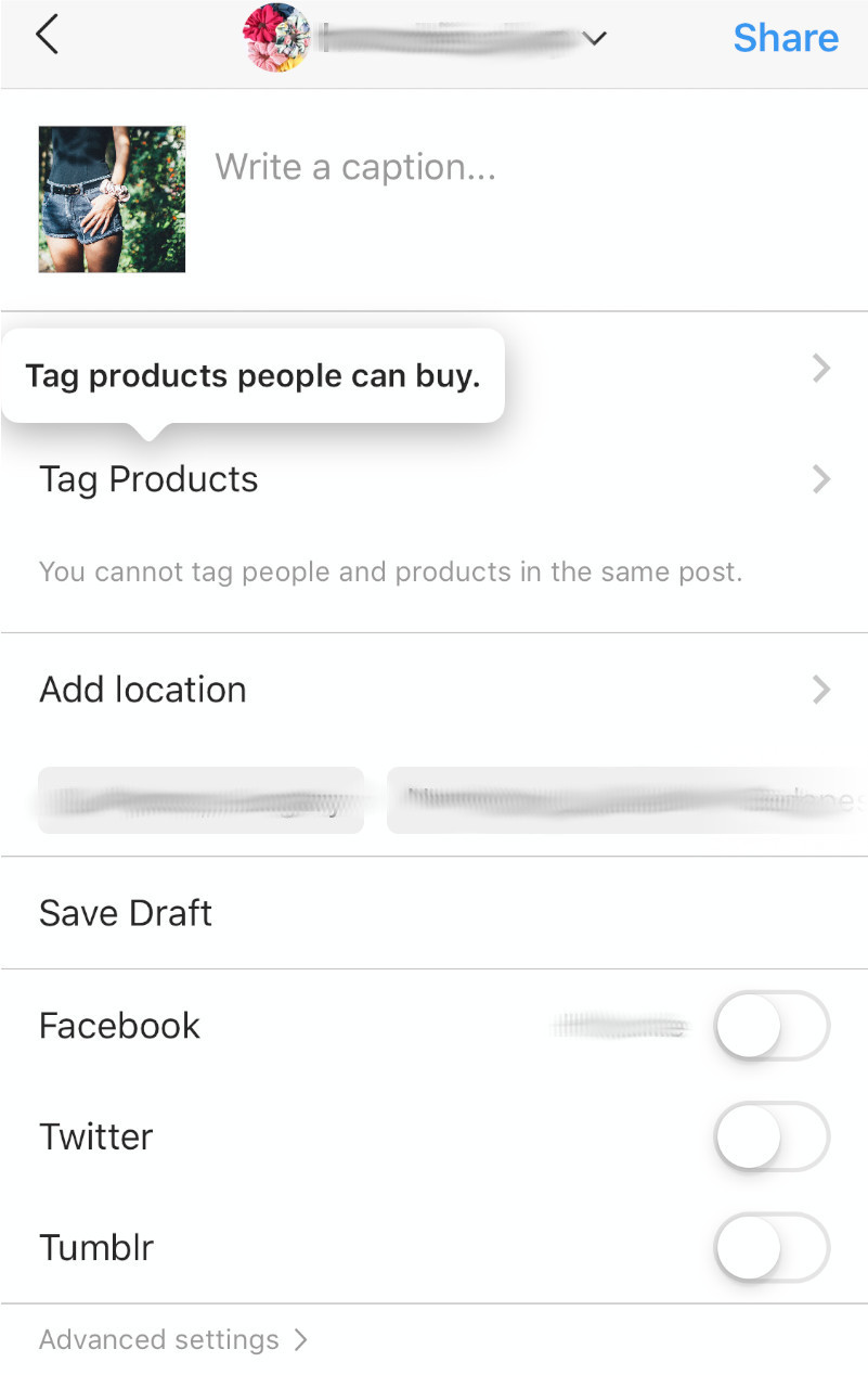 Instagram - Tag Products