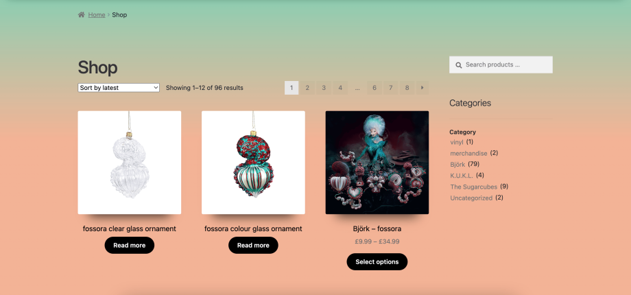 Bjork uses a WordPress theme called Storefront plus WooCommerce to create an online shopping experience that reflects their brand.
