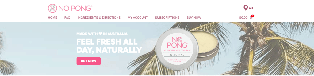 No Pong is an Australian WooCommerce store that sells worldwide.