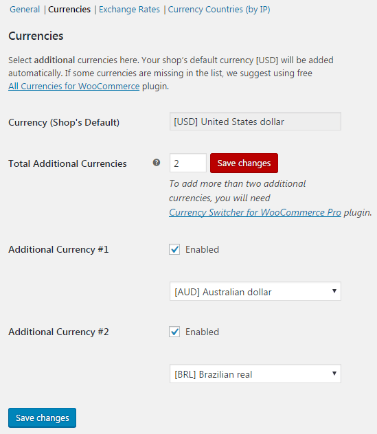 Currency Switcher for WooCommerce can help you adjust the default currency to the one you need as well as create additional ones.