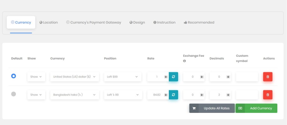 Multi-Currency for WooCommerce offers currency support for sellers using WooCommerce showing a price format according to currency.