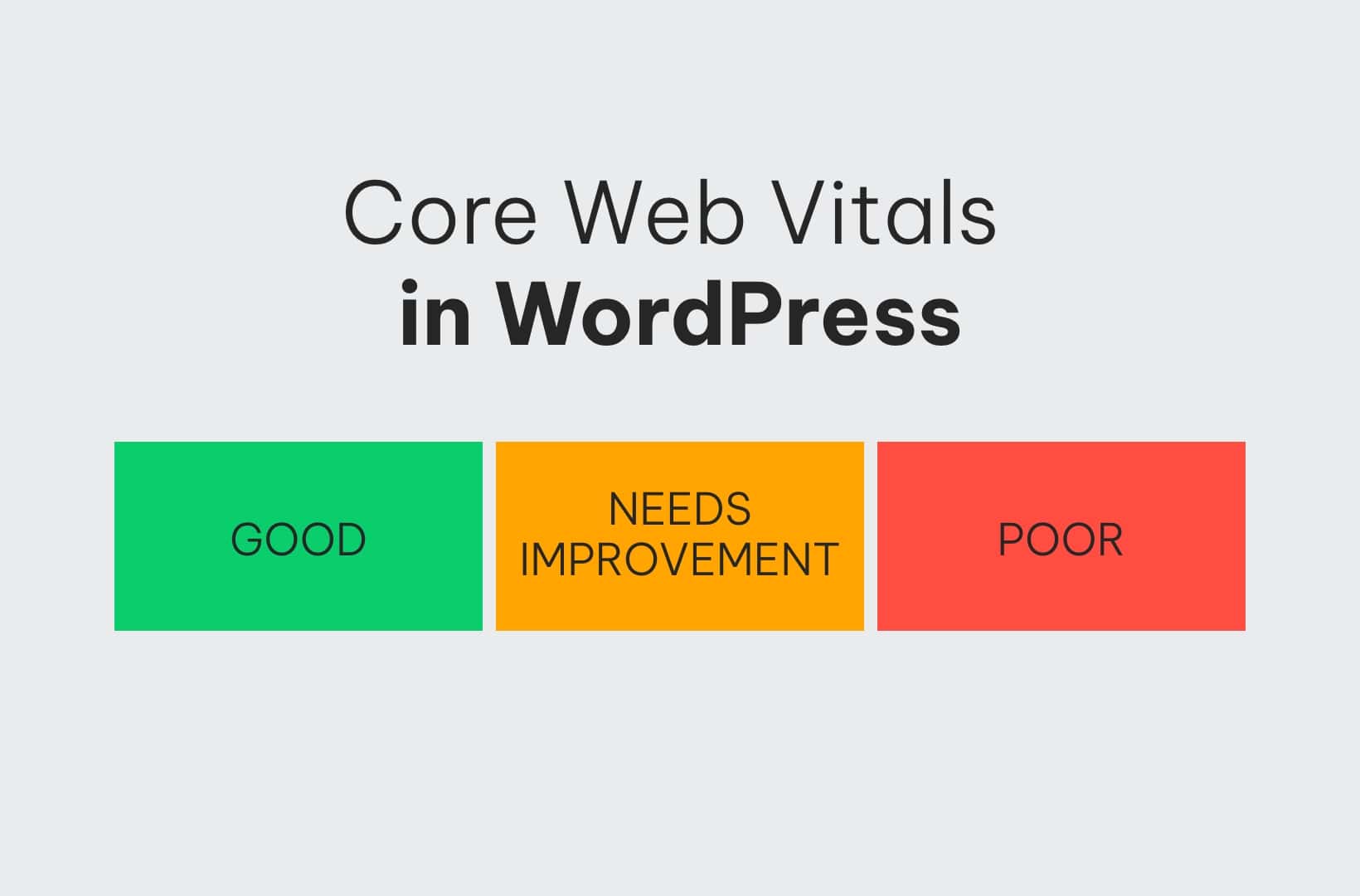 Core web vitals in Wordpress