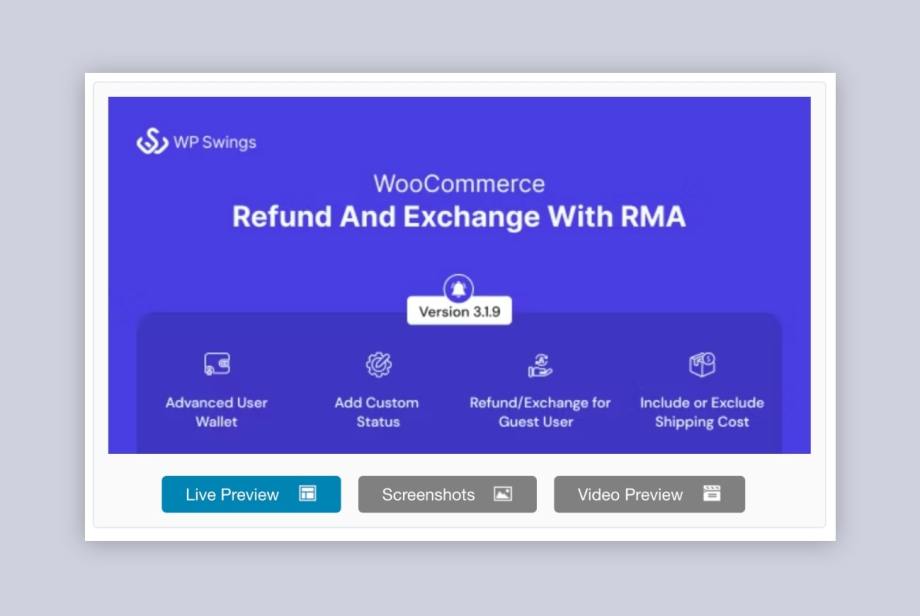 WooCommerce Refund and Exchange RMA Policy