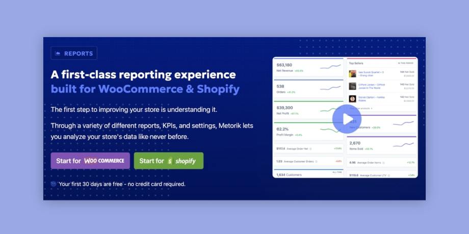 Metorik – Reporting and Analytics automation for WooCommerce