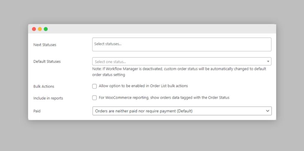 Set next statuses and bulk actions with Flow Notify.