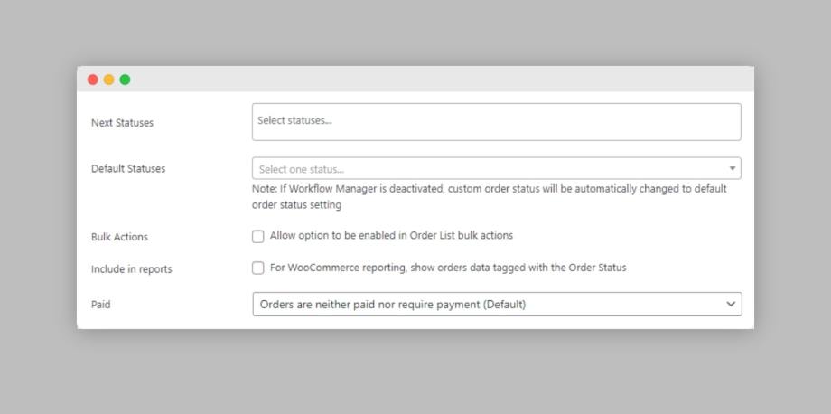 Set next statuses and bulk actions with Flow Notify.