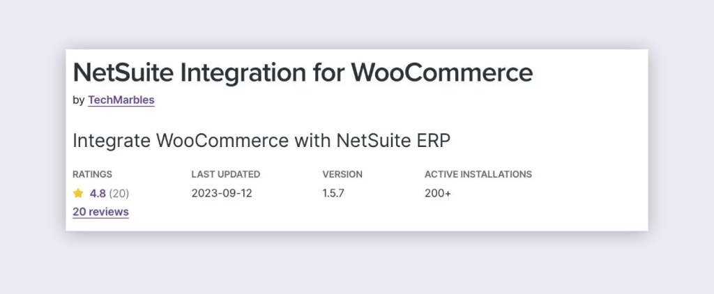 NetSuite Integration for WooCommerce