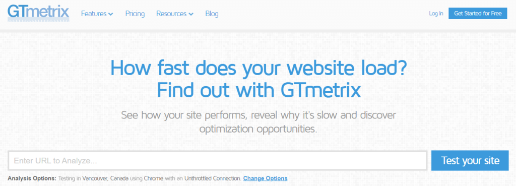 GTmetrix.