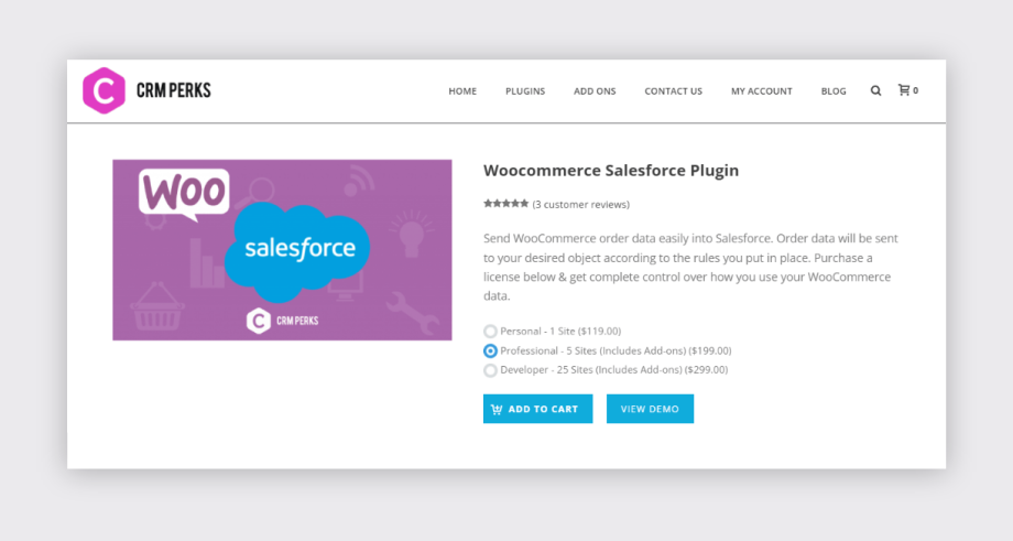 WooCommerce Salesforce Plugin by CRM Perks.