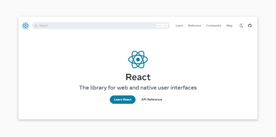 React – the library for web and native user interface.