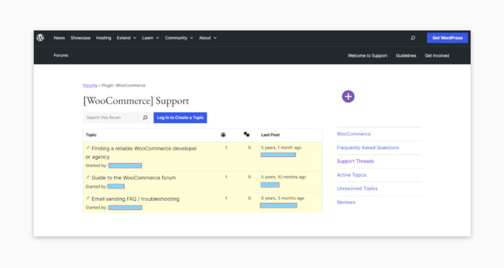 WordPress WooCommerce Support Forum